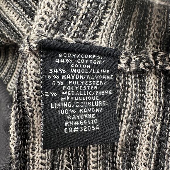 Knitted & Knotted Anthro Textured Metallic Sleeveless Silver Sweater Dress L - Picture 5 of 8